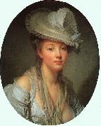 Jean Baptiste Greuze Young Woman in a White Hat France oil painting artist